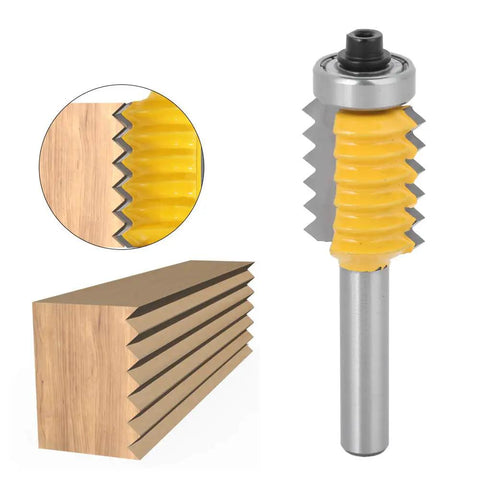 Premium 8 In High Performance Woodworking Router Bit Kit With Chipless Stile Cutter Design for shaping smooth wood edges.