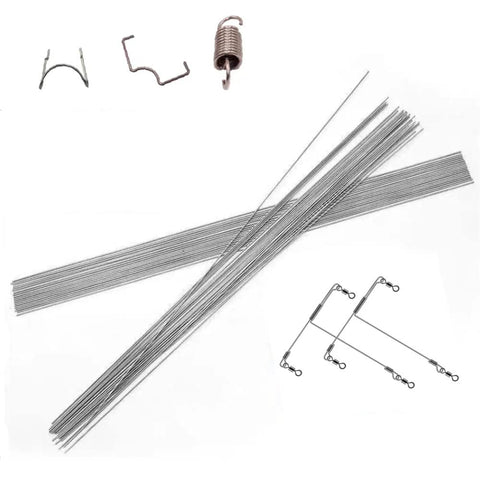 Amazon BISS stainless steel stiff wire bundle, 25 pcs, 40 cm long, 0.2–3 mm diameter