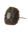 Heavy Duty Drill Mounted Polishing Brush Set With Sisal Fur And Bristle Wheels For Deep Cutting Final Buffing And Super Glossy Finish On Cars Or Machinery, bristle wheel close-up.
