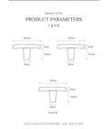 Polished Brass Door Handles For Cabinets And Drawers Copper Tone Hardware specs with dimensions for Nordic modern style.