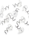 Heavy Twist Anchors For Bedskirts And Slipcovers, 13 mm steel twist pins with clear plastic tops for secure bedding.