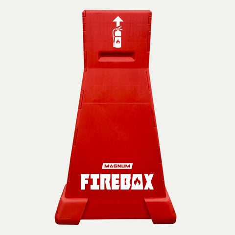 Portable Fire Extinguisher Stand For Job Sites And Home Use OSHA Compliant Safety Station No Tools Required Durable Polypropylene