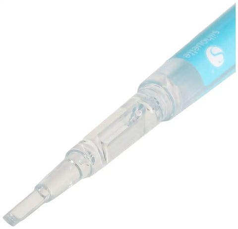 Close-up of 7-inch Pick Me Up Rhinestone Setting Tool with clear tacky tip, ideal for crafting beads and rhinestones, no battery required.