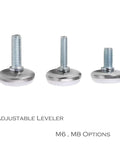 Heavy Duty M8 Threaded Furniture Levelers 10 Pcs Height Adjustable Great Glide Feet For Chairs Desks Cabinets Rust Resistant