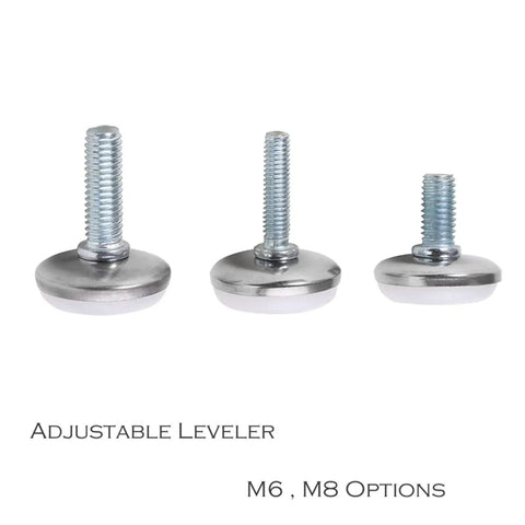 Heavy Duty M8 Threaded Furniture Levelers 10 Pcs Height Adjustable Great Glide Feet For Chairs Desks Cabinets Rust Resistant