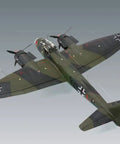 Top view of Ju 88A-5 WWII German Bomber Plastic Aircraft Model Kit In 1:48 Scale With Numbered Parts And Stickers Build Your Own Classic Bomber Great Gift For Plane Buffs And Family Fun Beginner To Intermediate Friendly.