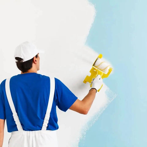 Person using a Heavy Duty Paint Edger Roller For Interior Walls Ceilings And Doors Cuts Crisp Lines Hassle Free.