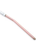 Pro Grade 1 8th Inch NPT Grease Fitting Kit With Zinc Plated Extension Tubes And Nozzle, zinc tube close-up view