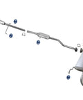 Heavy Duty Catalytic Converter Resonator Ext Pipe And Muffler Exhaust System Replacement Parts For CX7 07-09 Bolt On OE Style Fit