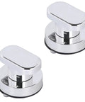 Heavy Duty Suction Cup Handles 2 Pack Vacuum Glass Door Knobs With Killer Grip Strength For Shower Windows Cabinets And Mirrors No Drill Needed Silver hardware installed on smooth surfaces.