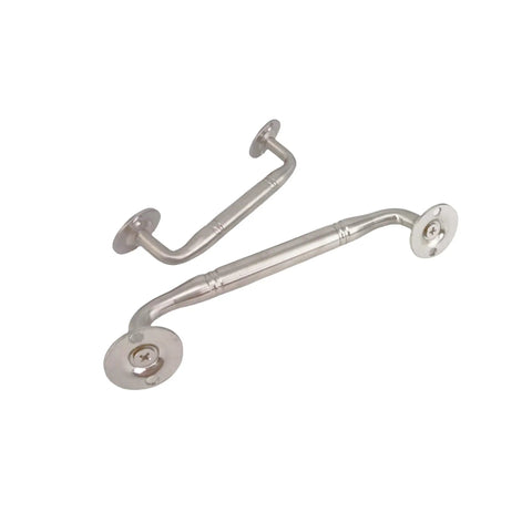 Heavy Duty 201 Stainless Steel Push Pull Door Handle Grab Bar For Gates Entrances And Sheds Durable Metal Door Pull With Screws 13mm Diameter And 6.65 Inch Length Ideal Outdoor Door Hardware, pair shown