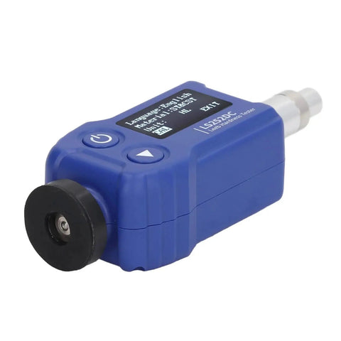 Super Portable Digital Hardness Tester Rockin Tungsten Carbide Probe And Clever Dual Coil Setup For Dead On Metal Grading And Zero Sweat Workshop Inspections, blue handheld device shown from the side.