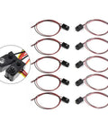 5 Pack Infrared Break Beam Sensor With 2ms Fast Response for Arduino, black plastic housing, wires attached, shown in multiple units