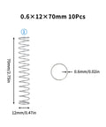 Light Load Compression Spring Kit For Bambu Lab 3D Printers X1 X1C X1E P1P P1S And A1 Mini, 0.6x12x70mm spring dimensions