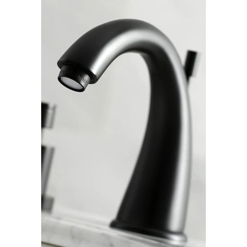 Millennium Widespread Lavatory Faucet 8 To 16 Inches with Solid Brass Build, close-up side view in Brushed Nickel Finish