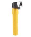 Heavy Duty Welding Electrode Clamp 400A Universal Fit With Ergonomic Handle For Easy Grip And Less Fatigue While Working Yellow Color side view with textured grip