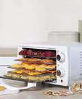 Digital Food Dehydrator That Slays The Heat For Perfect Homemade Fruit Snacks, Dog Treats, And Savory Jerky with stacked trays.