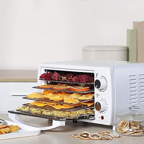 Digital Food Dehydrator That Slays The Heat For Perfect Homemade Fruit Snacks, Dog Treats, And Savory Jerky with stacked trays.
