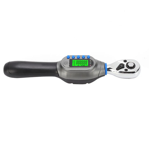 Bewinner 3/8-Inch Digital Torque Wrench With Precision ±2% Accuracy Smart Overload Protection And Led Light Sound Alerts displayed side view, highlighting LCD screen.