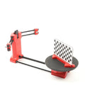 Next Level Precision Open Source Diy 3D Scanner Kit Featuring Red Injection Molded Parts and Free Calibration Software, black turntable and checkerboard.