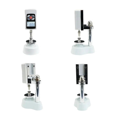 Heavy Duty Digital Grain Hardness Tester And Pocket Penetrometer Meter For Wheat Rice Feed Analysis showing digital display and stand.
