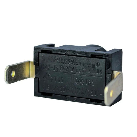 Side view of 5 Pack Pushbutton Switch 2 Pin Maintained On Off Self Locking Electrical Switches 16A at 125VAC and 8A at 250VAC
