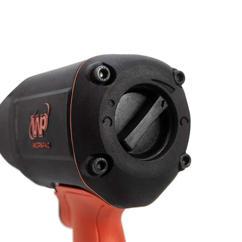 Heavy Duty 3/4 Inch Air Impact Wrench With Twin Hammer Design, Pro Pneumatic Tool, rear view close-up showing composite housing