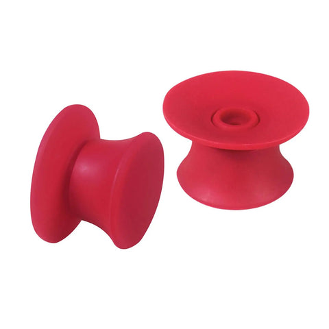 Rack Ready One Pair 1/4 Inch NAB Hub Adapters for Reel to Reel Tape Recorders Zero Wiggle Locking Shafts red rubber design