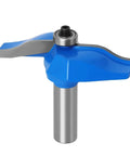 Precision Wood Router Bit Set Featuring 1/2 Inch Shank Tenon Cutter Plus 14 Inch Round Over And V Groove Tools, blue router bit.