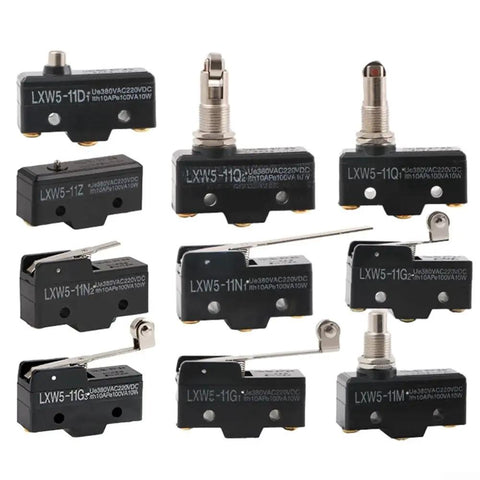 Built Tough Industrial Limit Switch LXW5 Series Push Plunger Actuated Momentary SPDT 10A AC 380V And DC 220V Metal Housing For Machine Control Panel Mounting, LXW5 variants