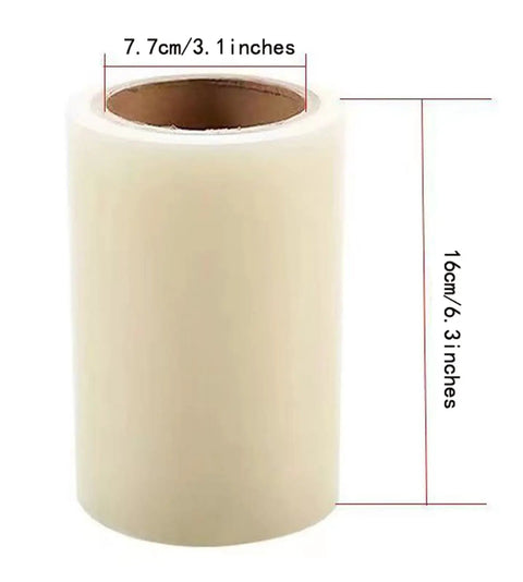 Hassle Free Disposable Shoe Film Refills For Automatic Dispensers Thickened Pe Plastic Floor Protector in roll form, 7.7cm x 16cm.
