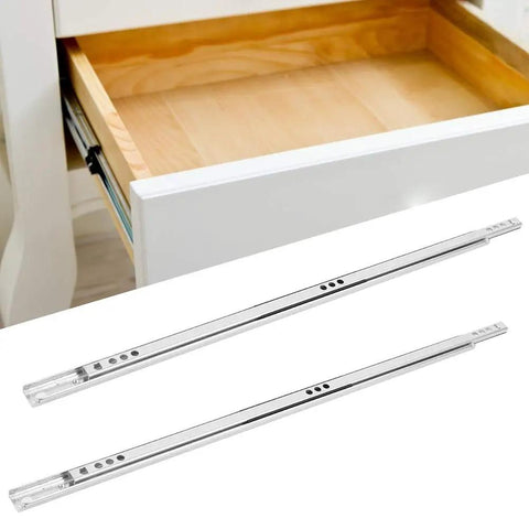 Smooth Glide Drawer Slides For Cabinets And Tool Chests, Cold Rolled Steel Ball Bearing Rails, 40cm Length By 17mm Width, Heavy Duty