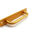 Two Pack Gold Aluminum Barn Door Handles Set 5.83 Inch Sliding Door Pulls For Wardrobes And Cabinets Easy Two Hole Mount Durable Aluminum Alloy Door Knobs For Doors Windows Closets