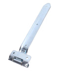Offset Trailer Door Hinge 16 Inch Strap For Side Enclosed Cargo Utility RV Metal Construction, silver metal hinge