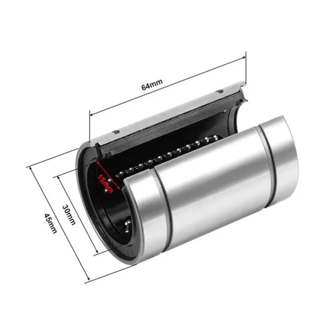 Open Linear Sliding Bearings For Rods And Rails LM10UUOP LM12UUOP LM13UUOP LM16UUOP LM20UUOP Open Type Motion Guides For Ultra Smooth Precise Linear Movement And Easy Alignment 4 To 10 Piece Pack, 15mm bore