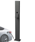 Heavy Duty Outdoor EV Charger Pedestal Built Tough For Your Ride Freestanding Charging Station Stand with cable holder.