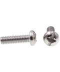 Premium Round Head Machine Screws With Slotted Phillips Combo Drive Size Twelve Twenty Four By Three Quarter Inches Grade Eighteen Eight Stainless Steel