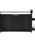 Upgrade Your Ride With This Heavy Duty Transmission Oil Cooler Perfect For The Nissan Titan XD From 2016 To 2019 Equipped With A 5.6L Engine Keeping Your Gearbox Cool And Reliable On The Road Without Overheating., black aluminum transmission oil cooler with mounting brackets, front view