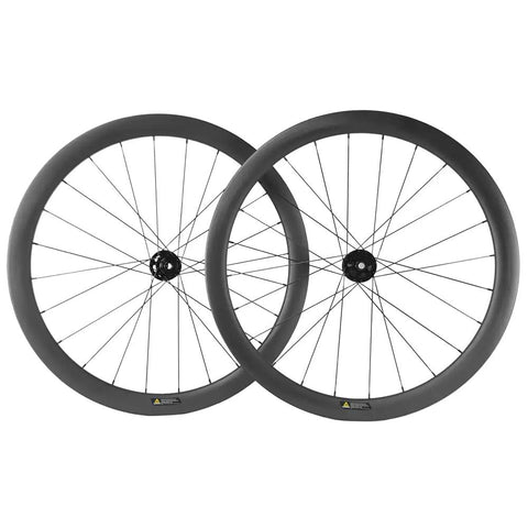 Carbon Gravel Wheelset 700C Tubeless Disc Braking 45mm Depth Center Lock Thru Axle 12x100 And 12x142 Toray T700 Full Carbon UD Matte 1670g Per Pair