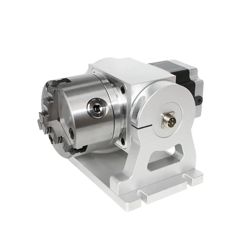 100 Millimeter Three Jaw Chuck Rotary Axis Adapter Runs Slick With Reliable Grip Precision Mount Kit for CNC router and fiber laser.