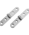 Two Pack 180 Degree Foldable Cabinet Hinges Heavy Duty Iron Screw On Flap Hinges For Sewing Machines Folding Desks Dining Tables Silver
