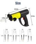 Heavy Duty 1500W Magnetic Induction Heater Kit For Rapid Bolt Removal And Frozen Bearing Extraction With Four Interchangeable Coils and dimensions shown.