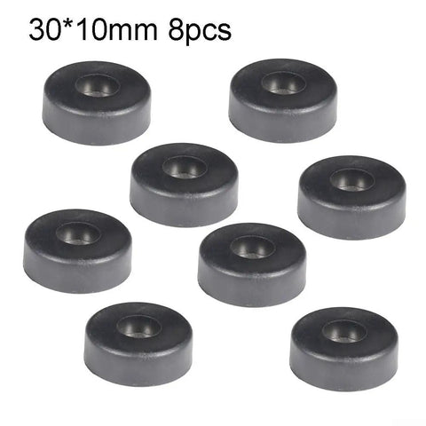 Conical Rubber Foot Pads With Stainless Steel Inserts Anti Slip Floor Protectors For Speaker Cabinets Furniture Tables Chairs Flight Cases 8 Pack Multiple Sizes Black 30x10mm displayed