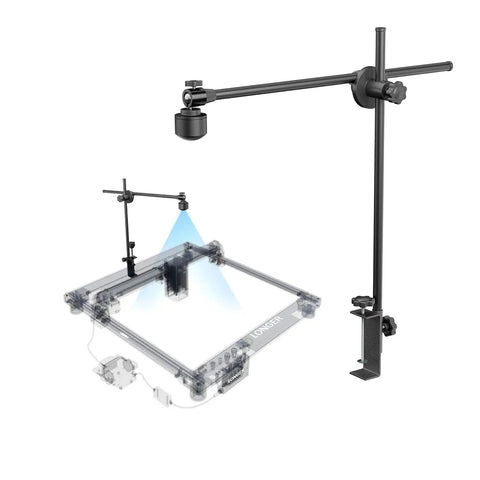 Pro Grade LightBurn Camera Kit For Laser Engravers, 5MP Time-Lapse Digital Camera With Real-Time Monitoring mounted on a laser frame
