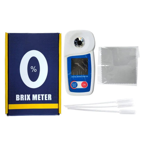 Digital Brix Refractometer For Sugar Content With Zero To Fifty Five Percent Range And Plus Or Minus Zero Point One Percent Accuracy, Auto Temperature Compensation For Consistent Readings, Ideal For Winemaking, Home Brewing, Juices kit with box