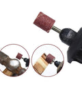 Premium Corundum Sanding Drum Bands Compatible With Rotary Drills For Metal Polishing And Deburring Featuring Badass Abrasive Grit And Works Like A Charm Performance With Smooth Operator Finish 100 Piece Kit on rotary tool for metal deburring.