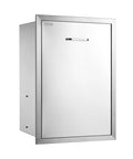 Outdoor Kitchen Trash Drawer System With Heavy Duty Stainless Steel Storage For Backyard BBQ Islands And Grills Pull Out Trash Bin Cabinet 19.7W X 29H X 15.7D Inches, front view