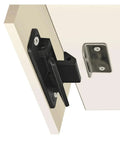 Heavy Duty Door Buckle And Outer Door Stop Kit For Cabinets And Drawers Black Easy Install Hidden Lock on wooden surface