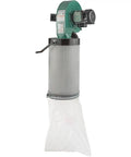 Beast Of A 1-1/2 HP Wall Mount Dust Collector With Canister Filter, Model G0944, side view in solid black finish for efficient dust extraction