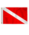 Skin Diver Flag 24X36 Inch Made From 200 Denier Nylon With Stitched Edges And Solid Brass Grommets Red And White Nautical Flag For Boating And Dock Signaling On The Water Made In USA